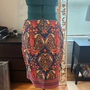 Merona Multicolor Paisley Pencil Skirt
